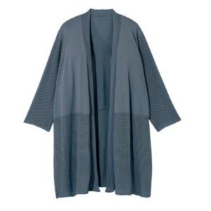 East Adeline 3X long slate blue cardigan